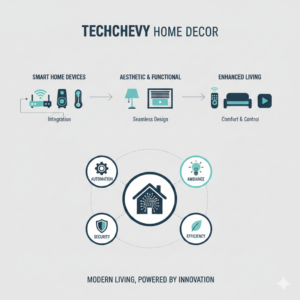 techchevy visual concept blending modern home decor planning with sleek digital UI
