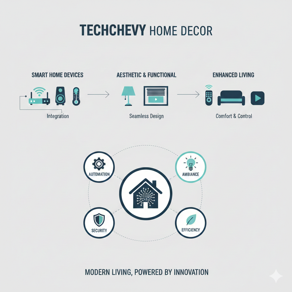 techchevy visual concept blending modern home decor planning with sleek digital UI